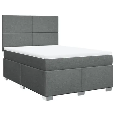 Produktbild von vidaXL Boxspringbett mit Matratze Dunkelgrau 140x200 cm Stoff