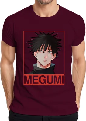 Produktbild von Megumi Fushiguro Jujutsu Kaisen Anime Fan Geschenk düster Otaku Herren T-Shirt, Burgundy, S