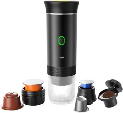 Image de Machine à café électrique – portable, USB-C, autonettoyante, rechargeable – noire