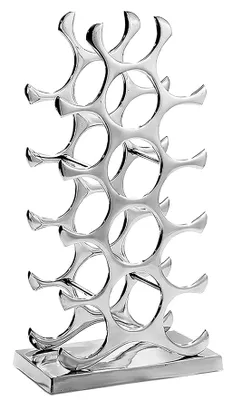 Produktbild von Kobolo Weinregal Flaschenhalter CIRCLE - Aluminium poliert - silber - für 15 Flaschen, KI-generiertes Bild