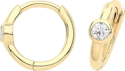 Image de Boucles d'Oreilles Femme Or 375/1000 avec Oxyde de Zirconium - 10mm*4mm; TRS36358