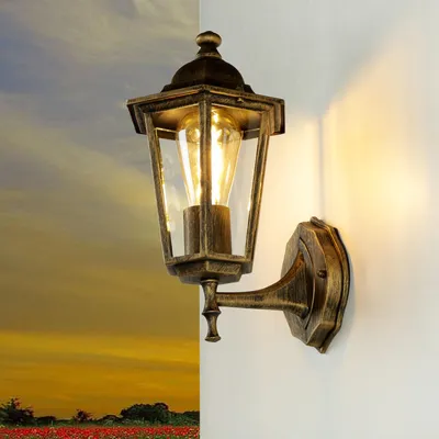 Produktbild von Antike Wand Außenleuchte Paris IP44 Aluguss rustikaler Stil wetterfeste Wandlampe Außen Hof Garten