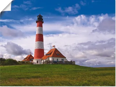 Produktbild von ARTland Poster Leuchtturm Westerheversand Größe: 40x30 cm