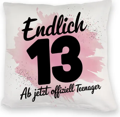 Produktbild von Endlich 13 ab jetzt offiziell Teenager Kuschelkissen