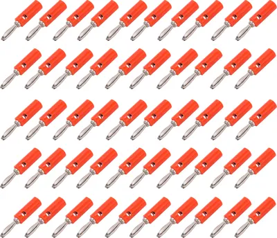 Image de Fiche banane JT-002 4 mm, nouveau type, sans soudure, pour matériel pédagogique, rouge