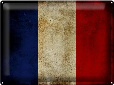 Produktbild von Blechschild Flagge Frankreich, 40x30 cm, Blechschilder Fahne Nationalität