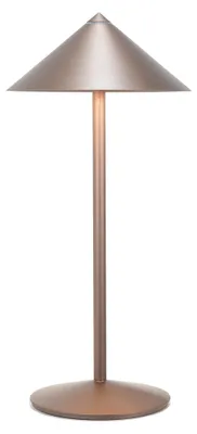 Immagine prodotto di Zafferano Lampada da Tavolo Led Ricaricabile Pina L Desk - 6W, IP65, Dimmer Touch, Testa Magnetica, Design Moderno per Interni ed Esterni - Bronzo