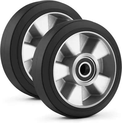 4 Stück Hubwagenrollen Aus Polyurethan – 80x100 Mm, Achse 20 Mm, Max. 700 Kg Belastung