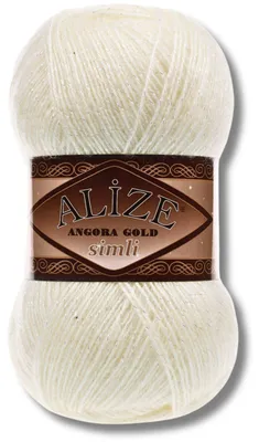 Image de Alize 1x 100g Laine Angora Gold Simli, unie, pour crochet et tricot (1)