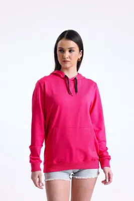 Produktbild von Sweatshit mit Kapuzze Royyen 490 Hoodie Damen – HELL ROSA / XL