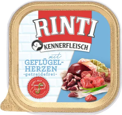 Produktbild von Rinti - Kennerfleisch Plus 9x300g  |  Geflügelherzen
