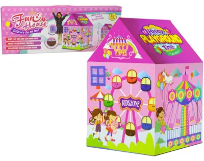Produktbild von LeanToys IMPORT Kinder-Fun-House-Zelt Rosa 123 cm x 82 cm