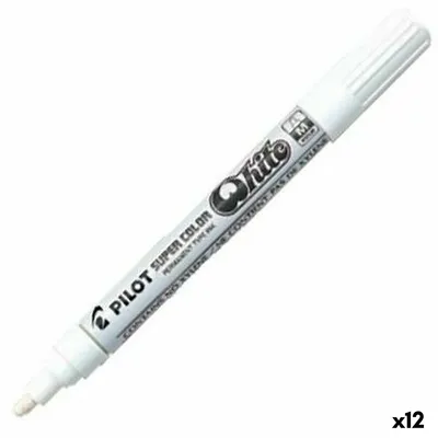 Image de Marqueur permanent Pilot Blanc 1 mm (12 pièces)