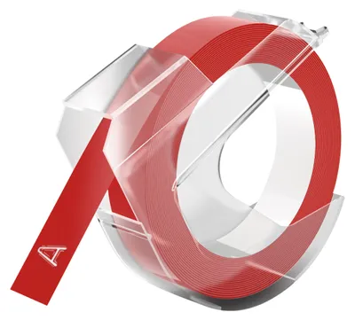 Produktbild von Dymo 3D Prägeband 9 mm x 3 m Plastik glänzend rot