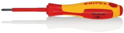 Image de Knipex tournevis cruciforme PH 00 longueur de lame 60mm longueur totale 162mm bruni 2K-Hüllen - 98 24 00