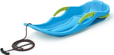Produktbild von Prosperplast | Kinder-Bob Race S | Blau | inkl. Bremsen & Zugseil | 79cm | aus robustem Kunststoff | ideal für rasante Abfahrten im Schnee