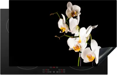 Produktbild von KitchenYeah© Herdabdeckplatte Orchidee - Blumen - Pflanzen - Botanisch , 85x52cm, Küche Deko, Glaskeramikkochfeld Herdabdeckung, Abdeckplatte fùr Kochfeld