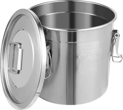 Immagine prodotto di Contenitore di stoccaggio, chiusura ermetica, acciaio inox resistente, 12 litri