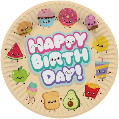 Produktbild von "Kawaii Party" Partydeko Artikel Variante: 8 Teller | Ø23cm Papier