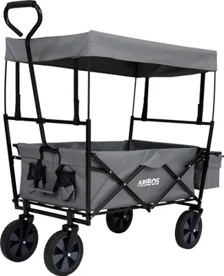 Produktbild von Arebos Bollerwagen mit Dach ECO, Grau, 850 mm, 450 mm, 270 mm, 11 kg