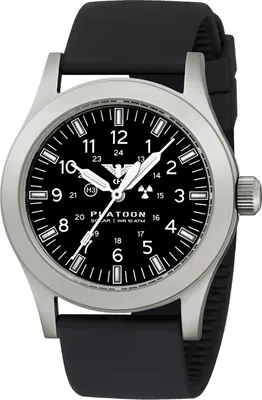 KHS PLASSF.SB Herren-Solaruhr Platoon Silikon Schwarz 1