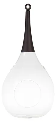 Produktbild von Sompex Taura Wandleuchte, Schwarz – Mundgeblasenes Glas – 9,5 × 17,5 × 35 cm