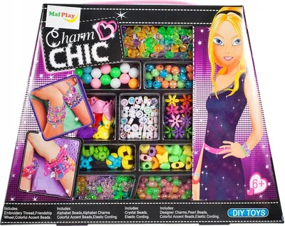 Produktbild von Malplay Charm Chick|Schmuckherstellungsset Freundschaftsarmbänder Für Kreative Mädchen| Mach Es Selbst|