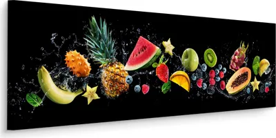 Obrázok produktu pre Plátno Jedáleň obraz Ovocie Potraviny Abstraktné 3D efekt 145x45cm