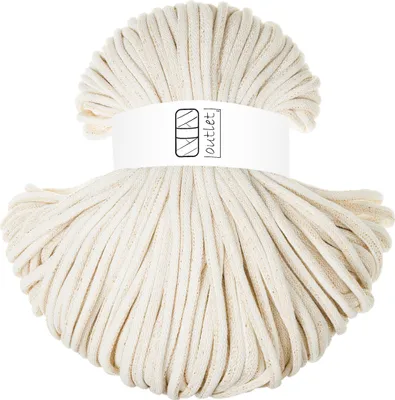 Produktbild von Goldnaturweiß Baumwoll-Flechtkordel 8mm 100m LIGHT OUTLET