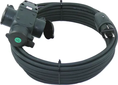 Produktbild von Schutzkontakt Verlängerung 3-Fach Kupplung H07RN-F 3G1,5 / 3G2,5 IP44 5-50m, Querschnitt:3x2.5mm², Länge:35m