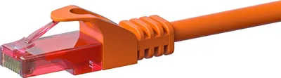 Produktbild von CAT6 Netzwerkkabel, U/UTP, 0,15 Meter, Orange, 100% Kupfer