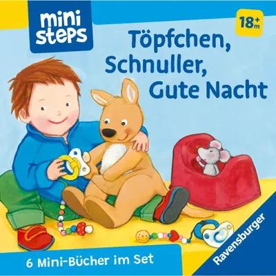 Produktbild von ministeps: Mein erster Bücher-Würfel: Töpfchen, Schnuller, Gute Nacht (Bücher-Set)