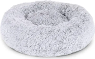 Produktbild von Katzenbett Hundebett Flauschig Waschbar rund Katzenkissen Hundekissen Plüsch Haustierbett Donut Hundekorb Katzenkorb für Katzen und kleine mittelgroßen Hunde