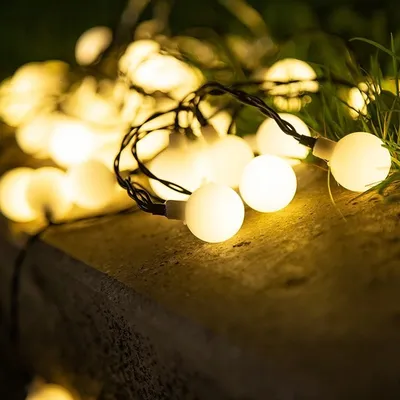 Obrázok produktu pre Solárne LED rozprávkové svetlá 6,5?m 30 guličiek teplá biela SFB61