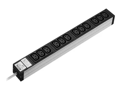Produktbild von Rittal Steckdosenleiste 48,3cm 12fach Kaltgerätedosen grau