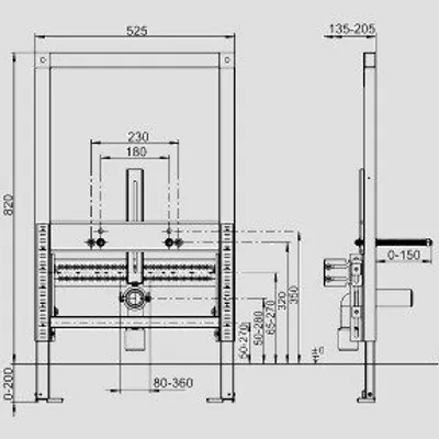 Produktbild von SANIT 90.663.00..T000 Bidet-Element INEO 820/525