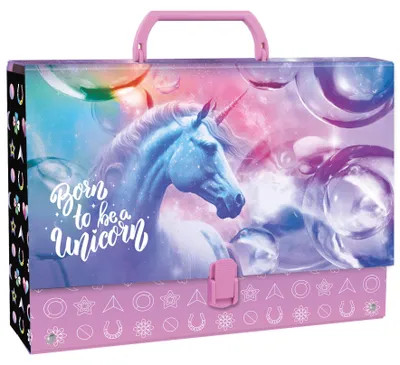 Immagine prodotto di Cartella A4 9 cm Unicorno con manico 15
