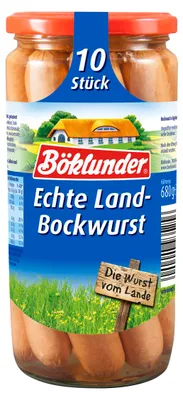 Zdjęcie produktu dla Böklunder Echte herzhafte Land Bockwurst w skórce własnej 5 sztuk 500g