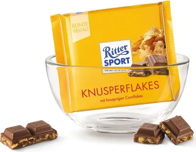 Produktbild von Ritter Sport Knusper Flakes mit knusprig krossen Cornflakes 100g