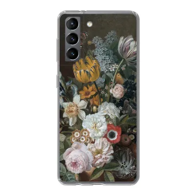 Produktbild von MuchoWow® Handyhülle Schutzhülle Hülle für Samsung Galaxy S21 Stilleben mit Blumen - Gemälde von Eelke Jelles Eelkema Silikon Softcase Handy Hülle - Softcase