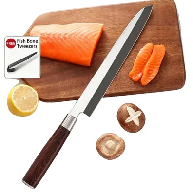 Productafbeelding van Sashimi-mes, 20,6 cm lemmetlengte, 15,9 cm handgreep lengte, 7CR staal als lemmetmateriaal, type "petty"-mes, 60° lemmethoek