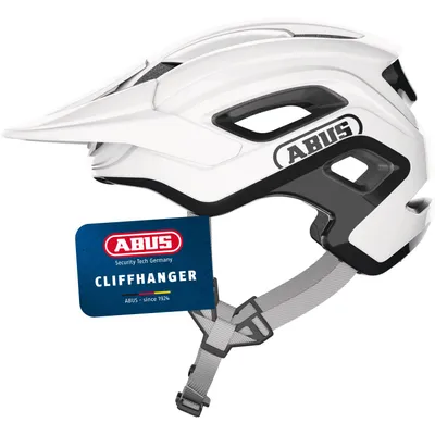 Produktbild von ABUS MTB-Helm CliffHanger - Fahrradhelm für anspruchsvolle Trails - mit großen Lüftungsöffnungen & TriVider Riemensystem - für Damen und Herren - Weiß, Größe L