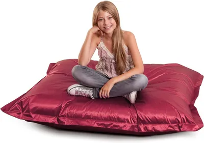 Productafbeelding van Smoothy® Junior zitkussen, metallic robijnrood – Comfortabel kinderzitkussen met wasbare hoes (100% nylon), geschikt voor binnen- en buitengebruik