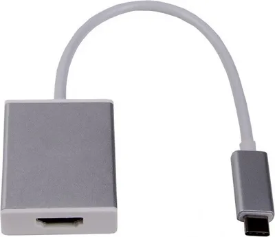 Produktbild von LMP USB-C auf HDMI 2.0 USB-C 3.1 HDMI 2.0 Silber Kabeladapter - Kabeladapter (USB-C 3.1, HDMI 2.0, 0,15 m, Silber)