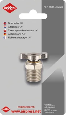 Produktbild von Airpress Ablassventil für Kompressor 1/4 Zoll