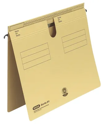 Immagine prodotto di Elba 100555352 Hängehefter Sorte 81 - A4, gelb, 250g Manilakarton, kaufmännische Heftung / Amtsheftung