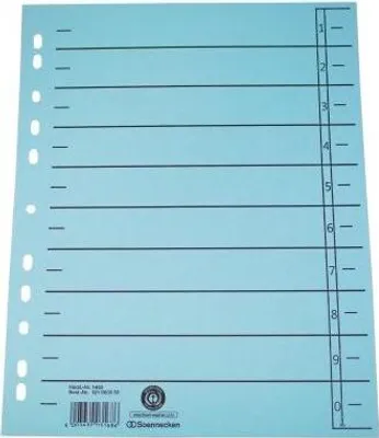 Image de Intercalaire DIN A4 carton recyclé bleu clair noir 100 pcs/paquet