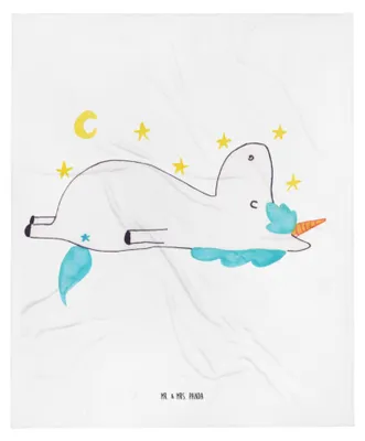Produktbild von Mr. & Mrs. Panda Babydecke Einhorn Sternenhimmel - Weiß - Geschenk, Erstlingsdecke, Plaid, Unicorn, Fleecedecke, Verrückt, Kinderwagendecke, Sterne, Einhörner