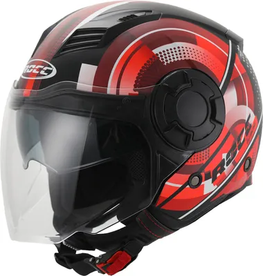 Produktbild von Rocc 285 Jethelm, schwarz matt/rot, M (57/58)
