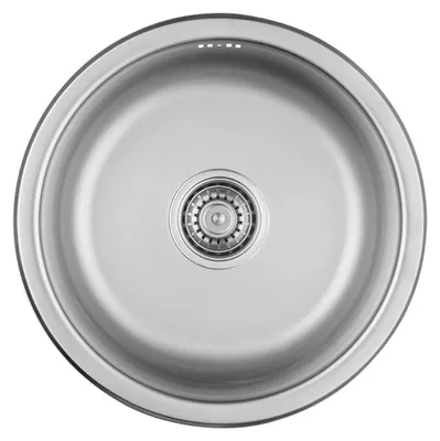 Immagine prodotto di Lavello rotondo da appoggio in acciaio inossidabile Ausmann Basic da 43 cm, sifone incluso 1208956999